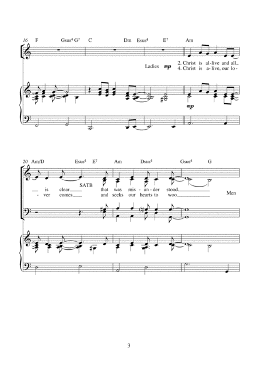 Christ is Alive! 4-Part scores gallery preview page 4