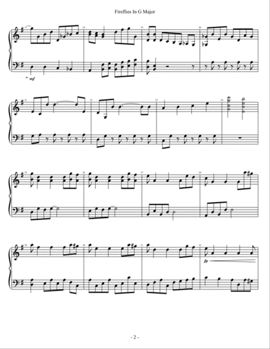 Fireflies in G major Piano Method scores gallery preview page 2