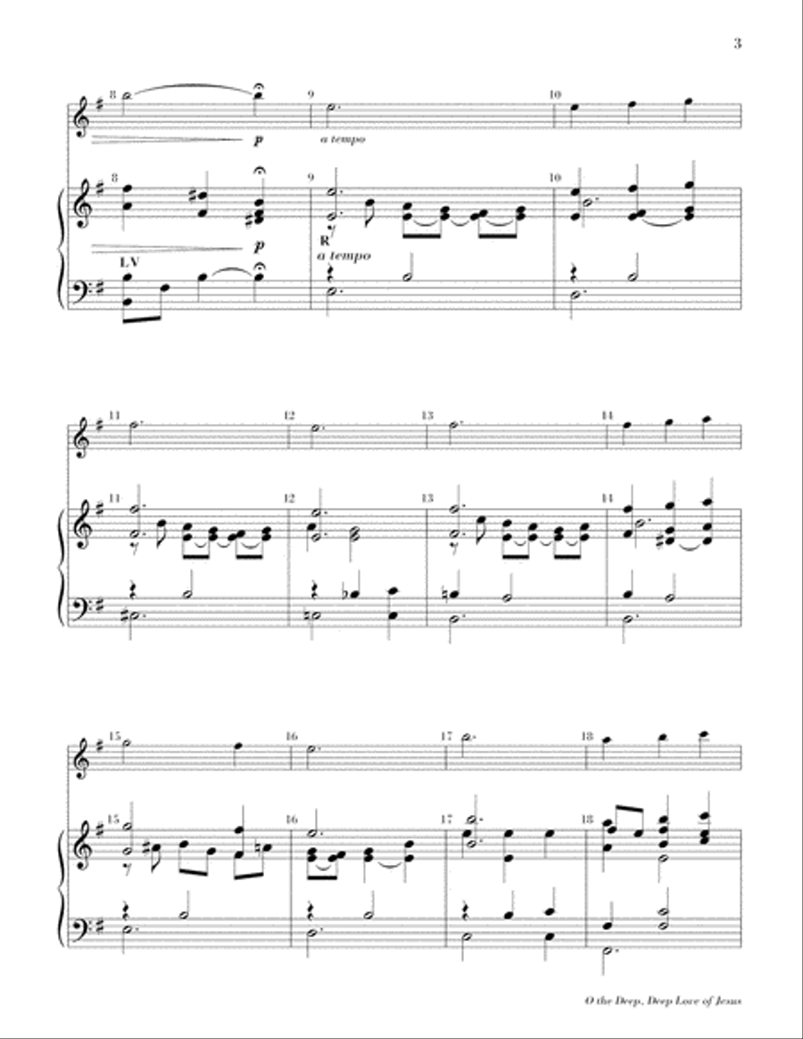 O The Deep, Deep Love of Jesus Flute scores gallery preview page 3