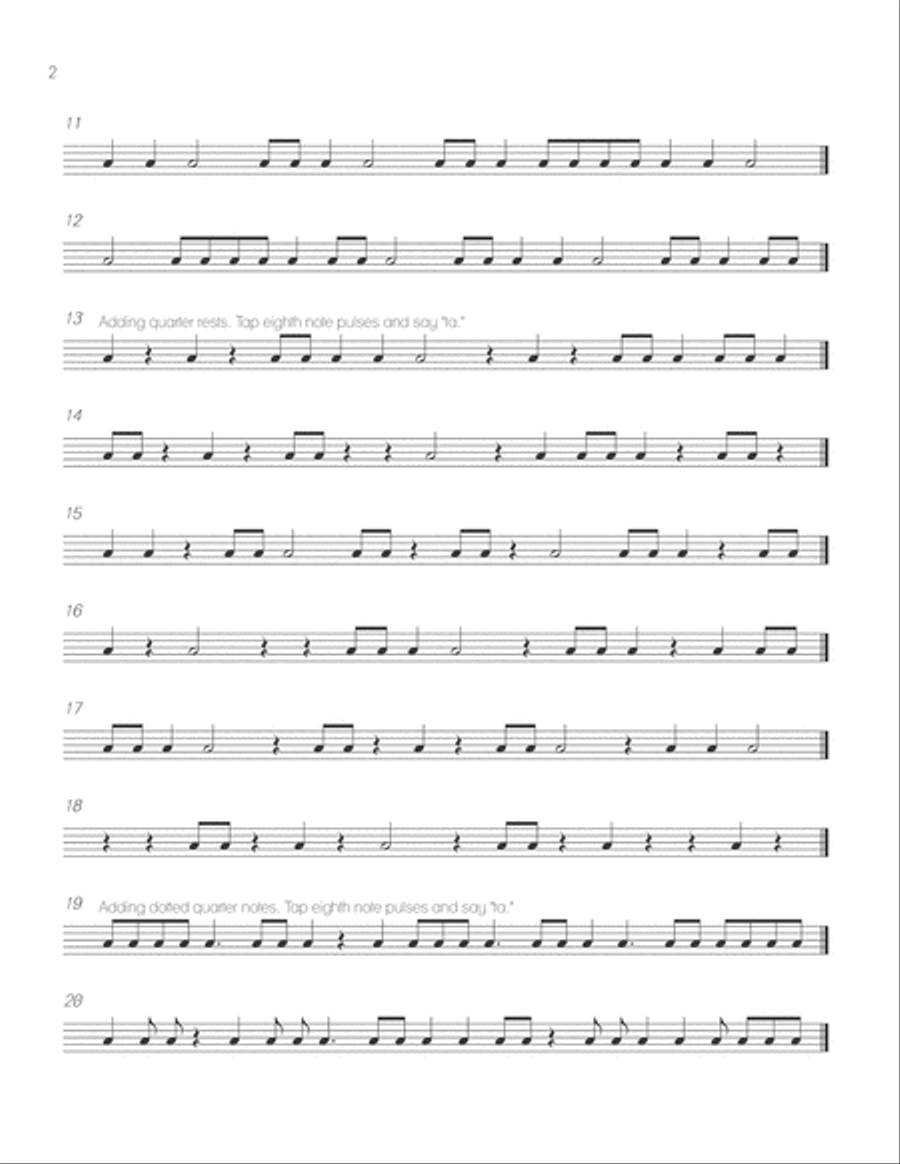 Rhythm Workbook for Ensemble Players by Dr. Kathy Bundock Moore Piano, Vocal, Guitar scores gallery preview page 6