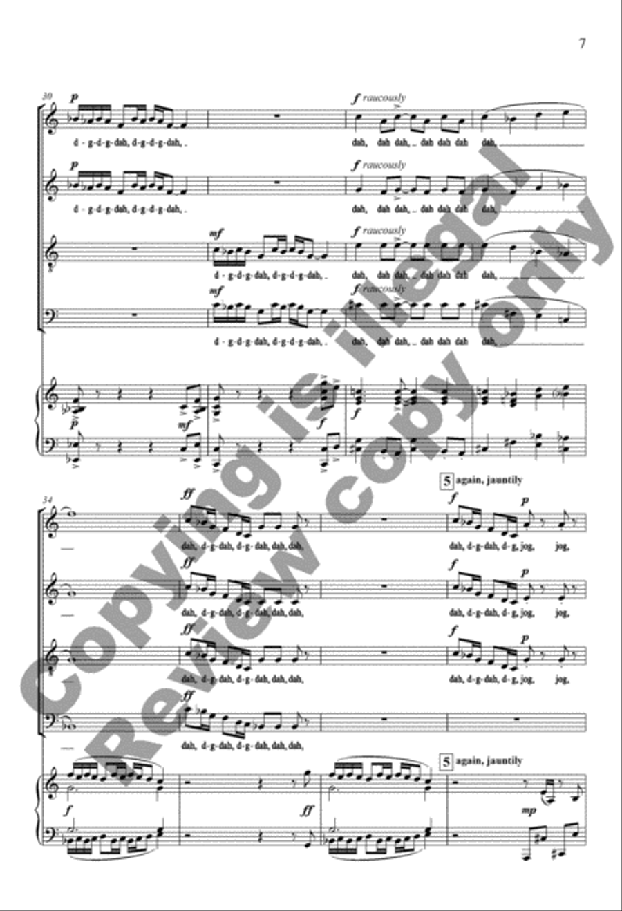 A Hoopla (Choral Score) 4-Part scores gallery preview page 7
