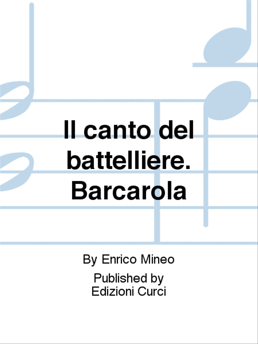 Il canto del battelliere. Barcarola Piano Solo scores gallery preview page 1