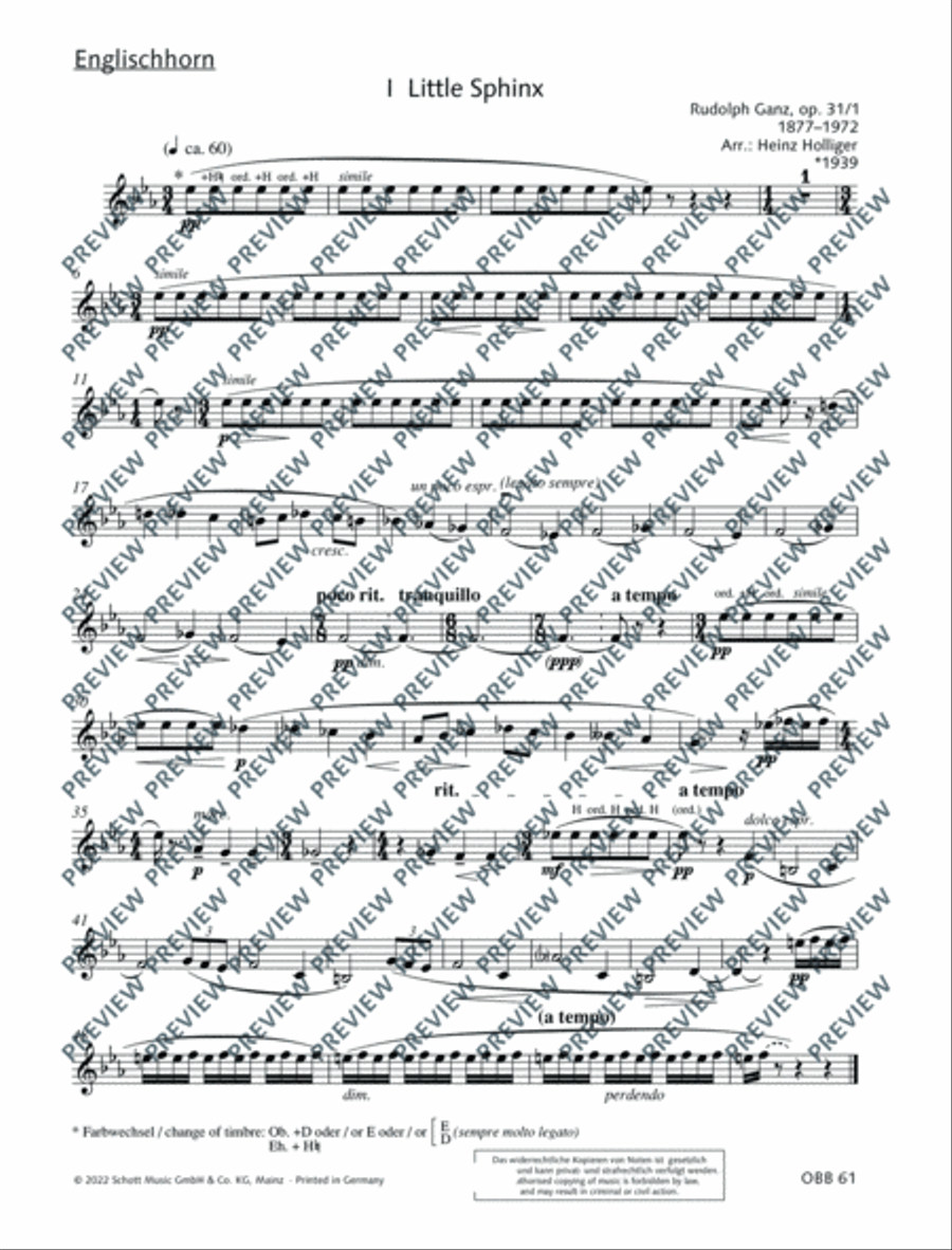 Little Sphinx and Little Elf English Horn scores gallery preview page 16