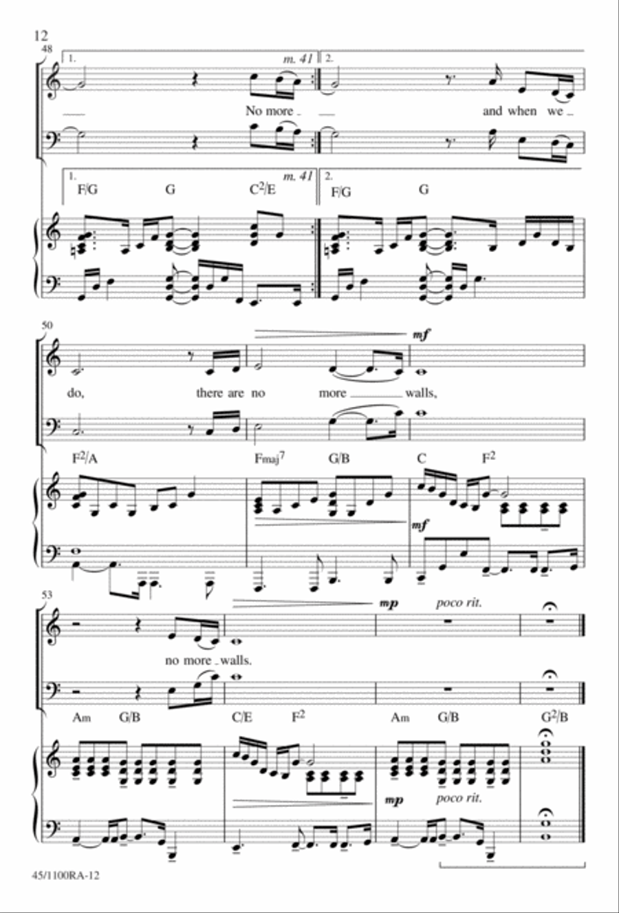 No More Walls (Digital Download) Choir scores gallery preview page 12