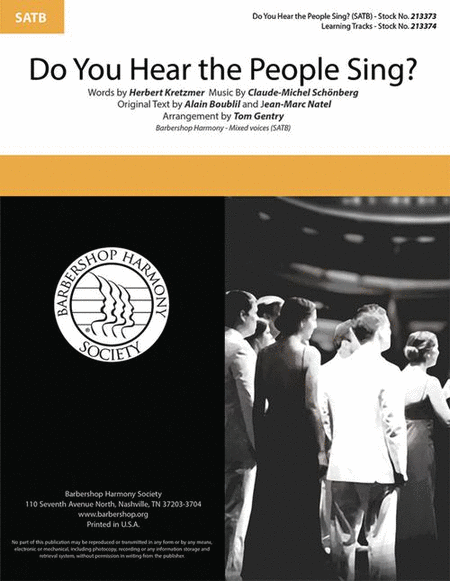 Do You Hear the People Sing? by Alain Boublil 4-Part - Sheet Music