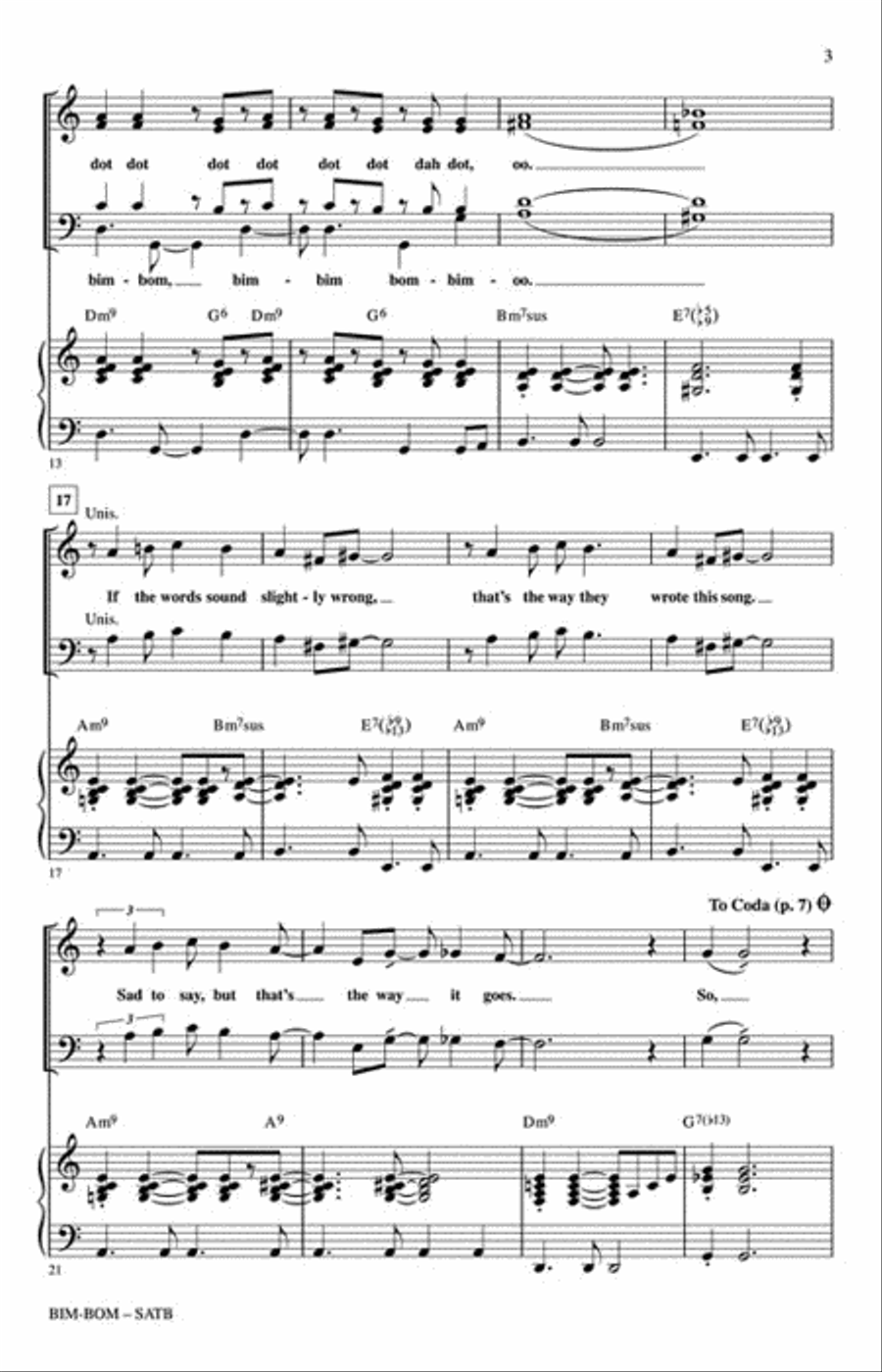 Bim-Bom Bim-Bom 4-Part scores gallery preview page 3