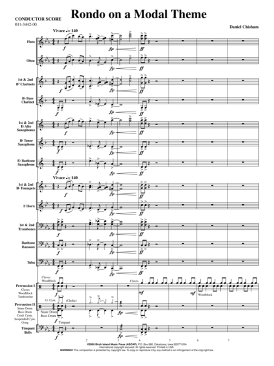 Rondo on a Modal Theme Rondo on a Modal Theme Concert Band scores gallery preview page 2