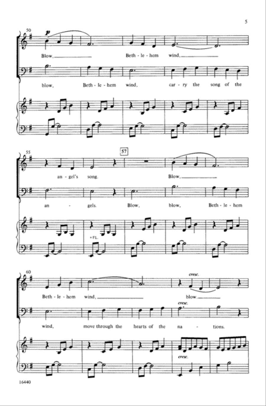 Bethlehem Wind 4-Part scores gallery preview page 5