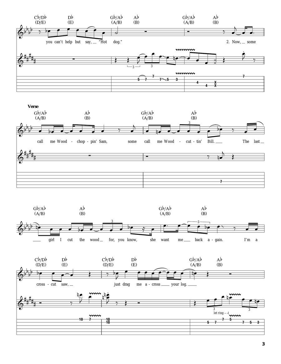 Crosscut Saw Acoustic Guitar scores gallery preview page 3