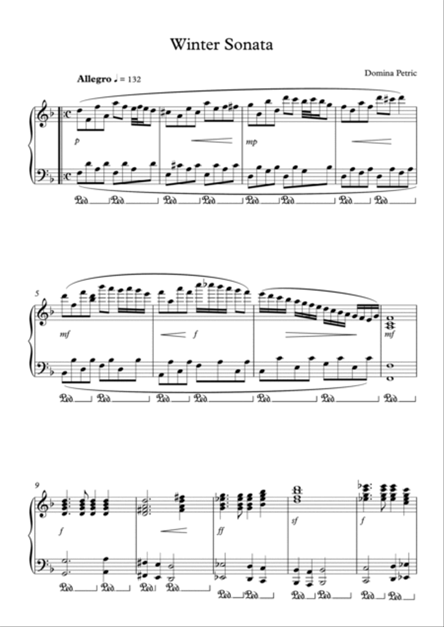 Winter Sonata Piano Solo scores gallery preview page 2