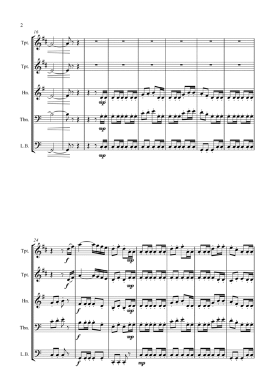 William Tell Overture - For Brass Quartet William Tell Overture - For Brass Quartet Brass Quartet scores gallery preview page 2