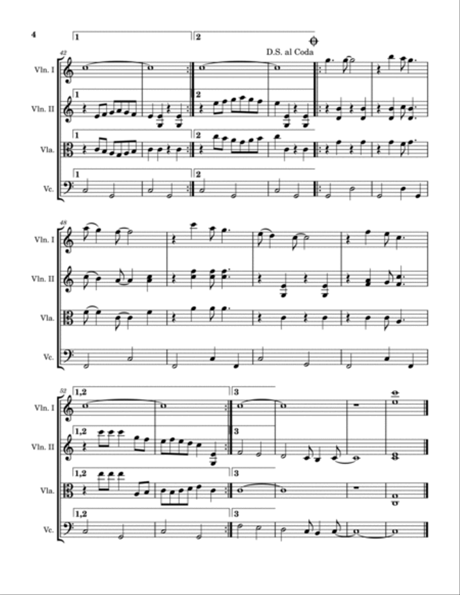 I've Just Seen A Face String Quartet scores gallery preview page 4