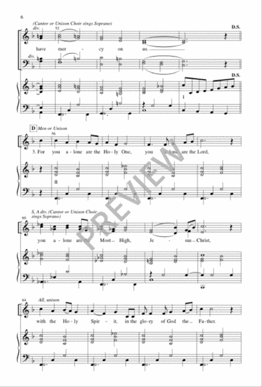 Christmas Gloria Christmas Gloria 4-Part scores gallery preview page 6