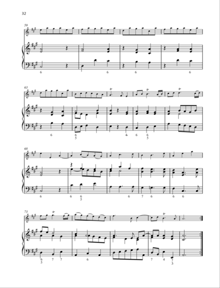 Sonata A major Flute Solo scores gallery preview page 4