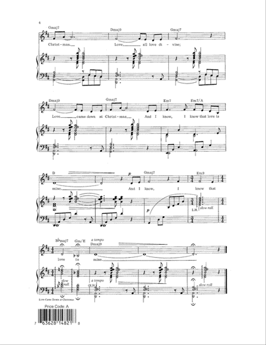 Love Came Down at Christmas Choir scores gallery preview page 4