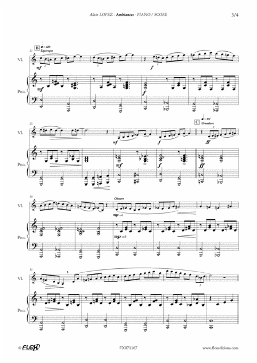 Ambiances Violin Solo scores gallery preview page 3