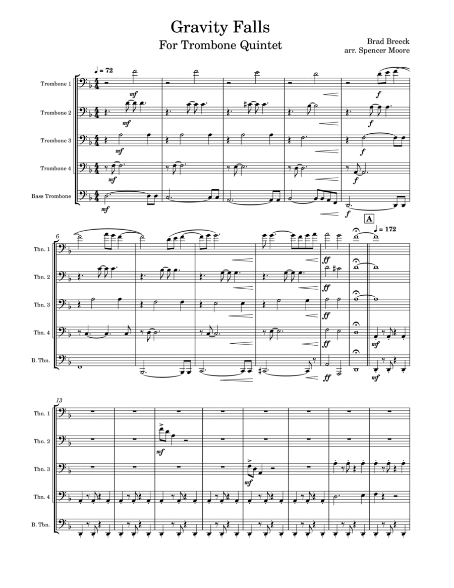 Gravity shop falls trombone