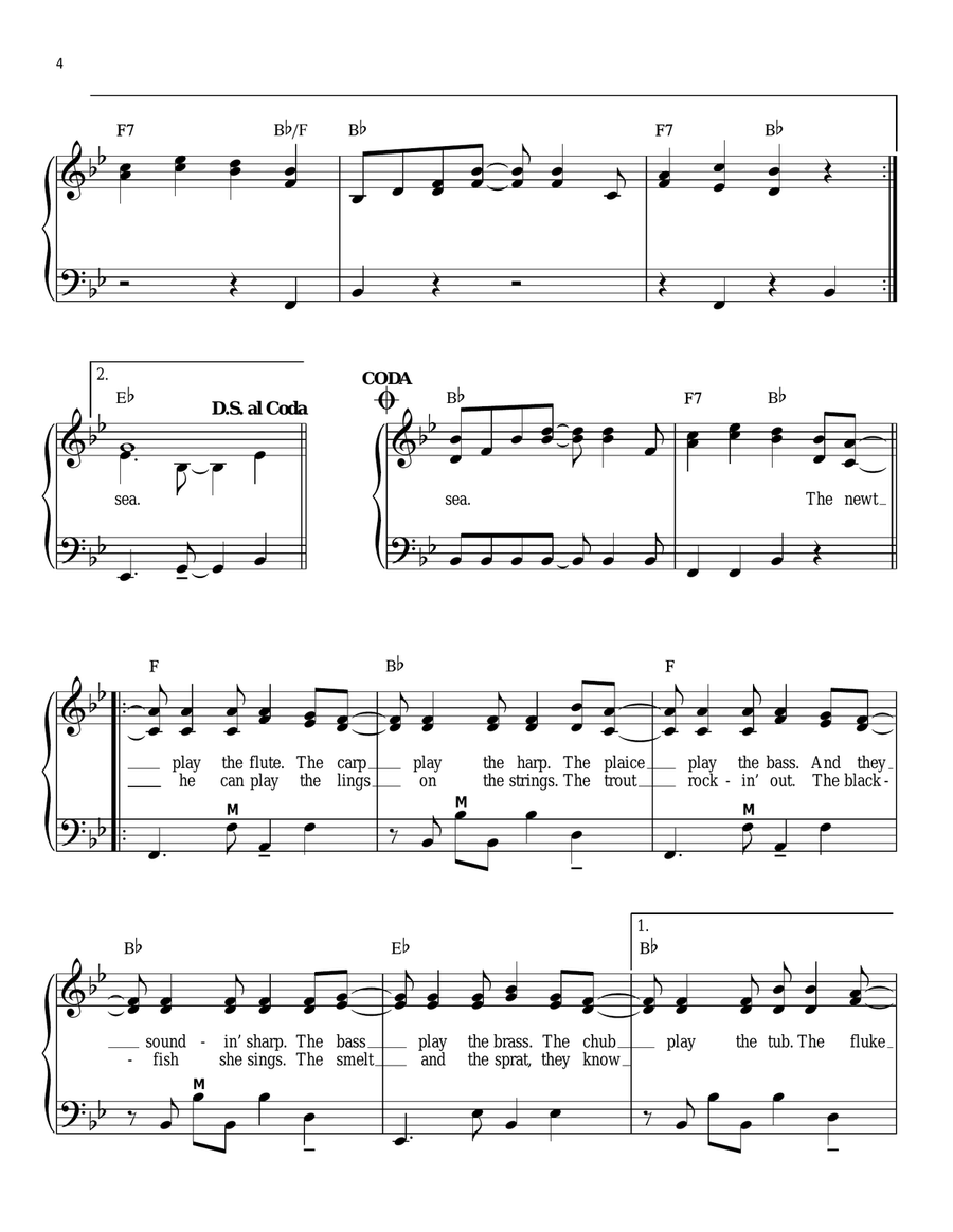 Under The Sea (from The Little Mermaid) Accordion scores gallery preview page 4
