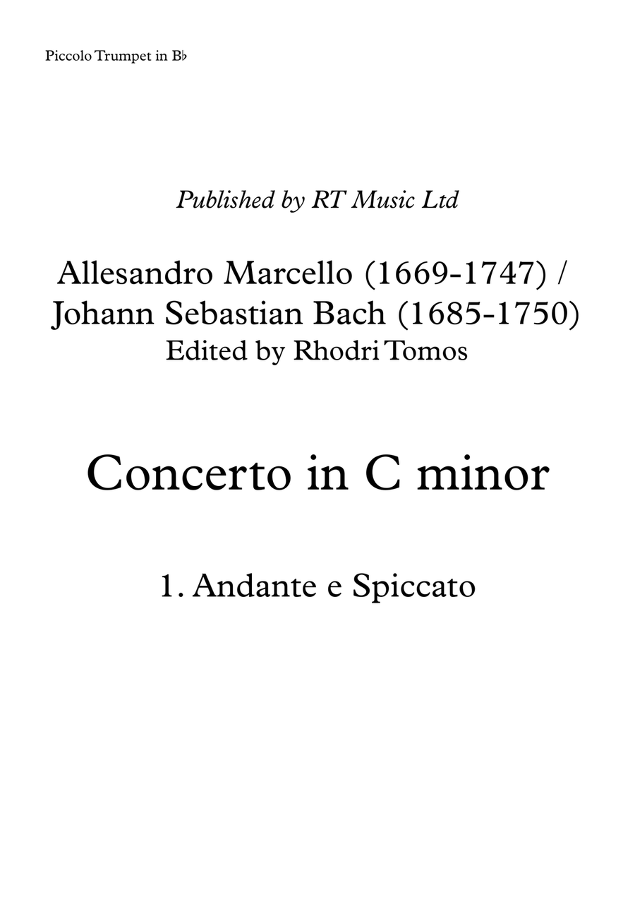 Marcello / Bach BWV974 Concerto no.3 in C minor C Trumpet scores gallery preview page 1