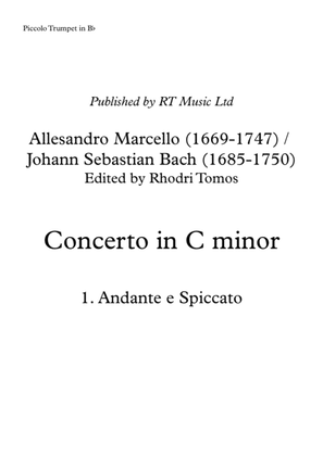 Book cover for Marcello / Bach BWV974 Concerto no.3 in C minor
