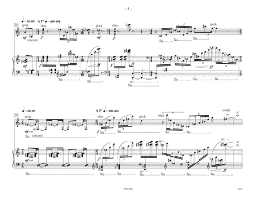 Tombeau - In Memoriam Gerard Grisey Piano Accompaniment scores gallery preview page 4