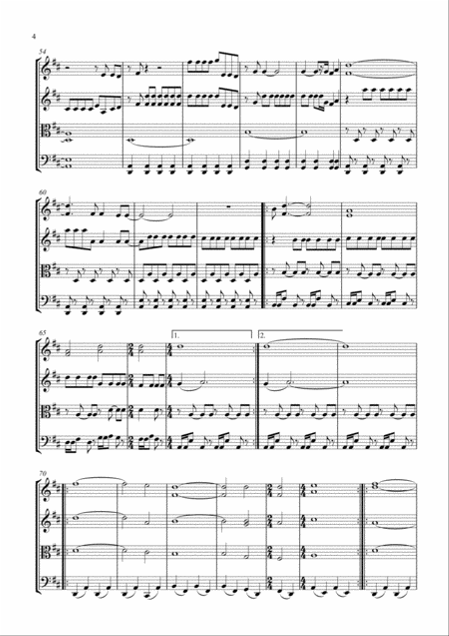 I Will Wait String Quartet scores gallery preview page 4