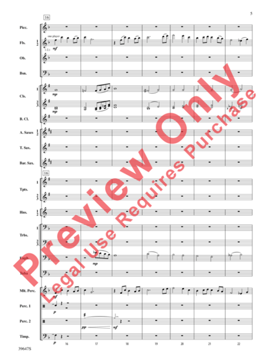 Oak Island Odyssey Concert Band scores gallery preview page 6