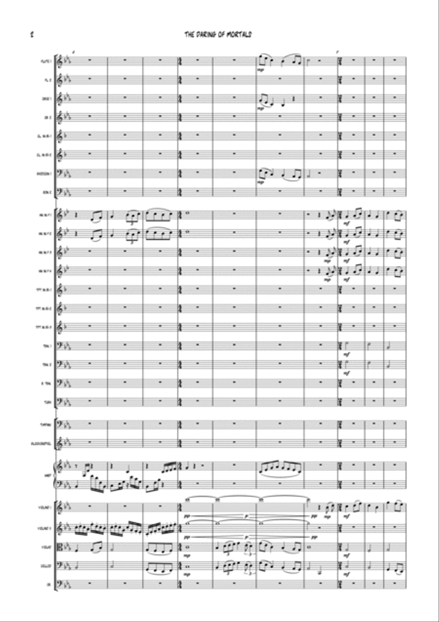 The Daring of Mortals The Daring of Mortals Full Orchestra scores gallery preview page 2