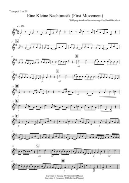 Eine Kleine (1st movement) for Brass Quartet image number null