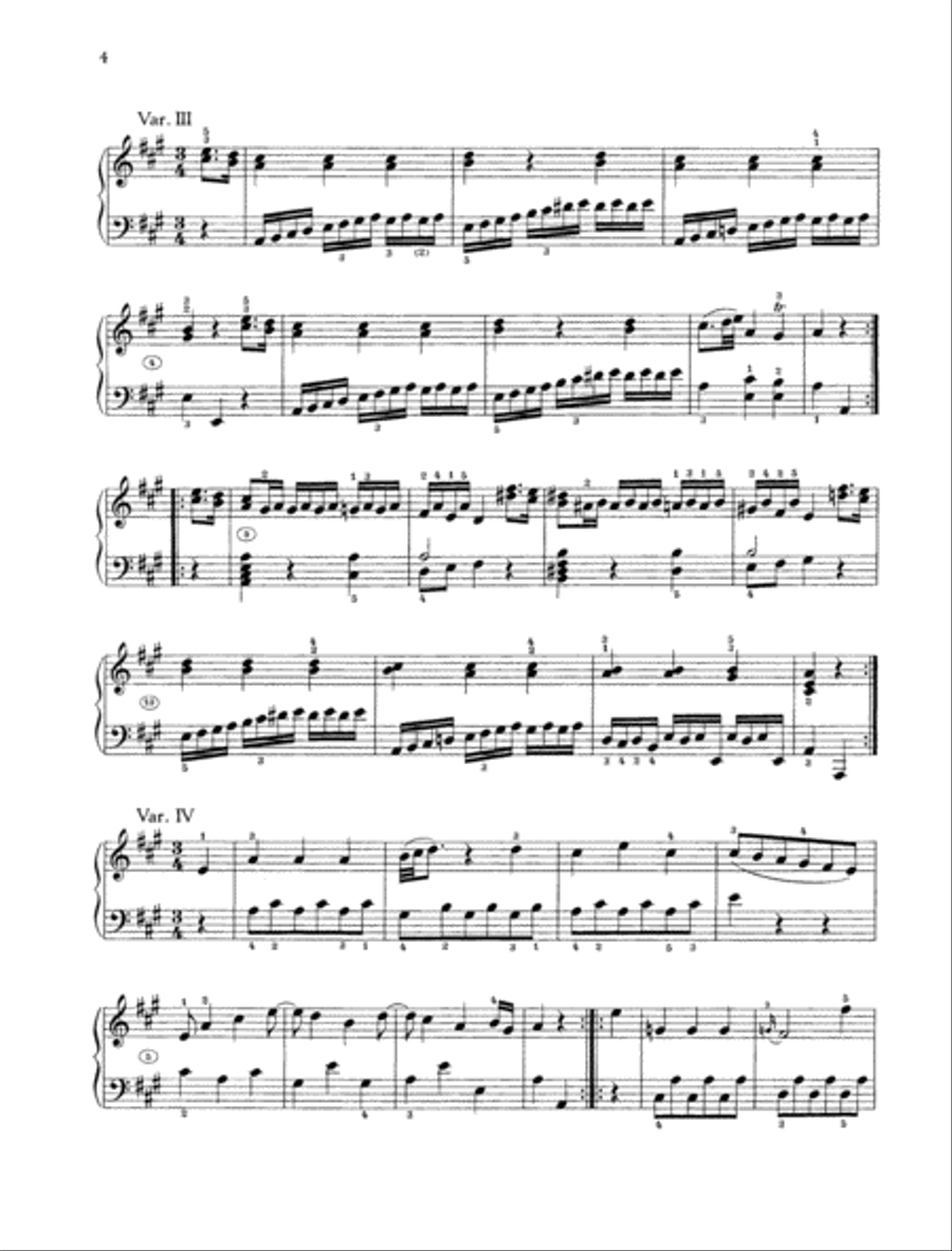 Aria with variations, Hob. XVII:2 Voice Solo scores gallery preview page 3