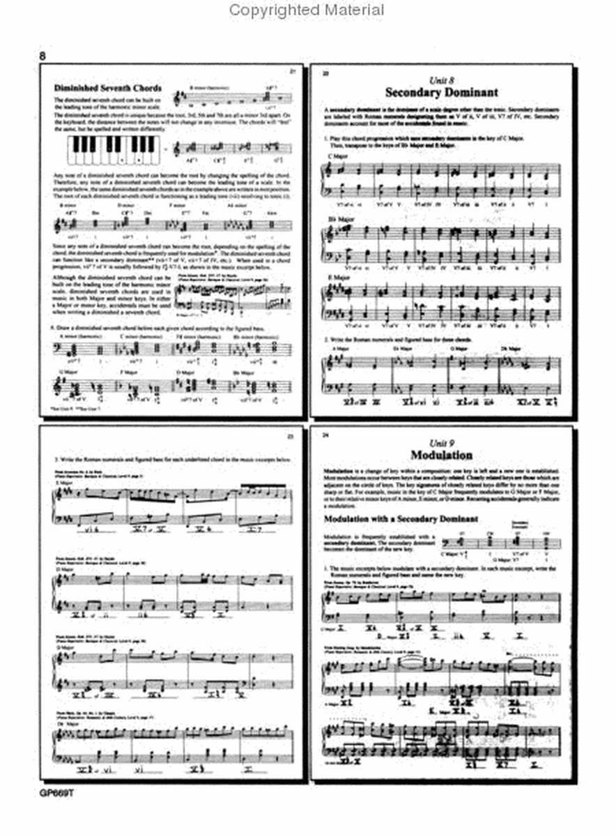Fundamentals Of Piano Theory, Level 9 - Answer Book