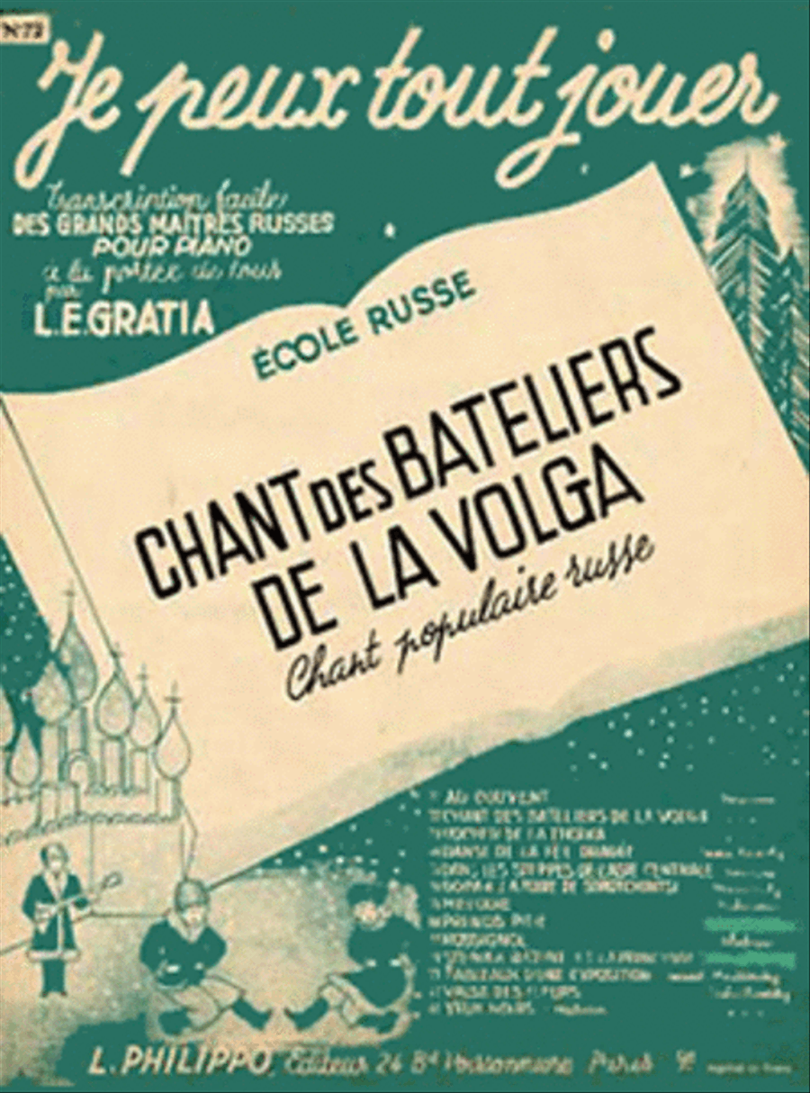 Chant des bateliers de la Volga (JPTJ72) Easy Piano scores gallery preview page 1