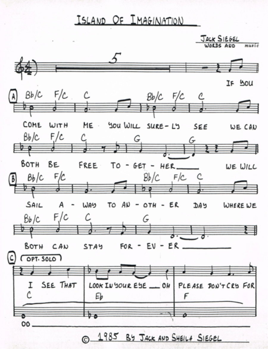 Island Of Imagination Unison Choir scores gallery preview page 1