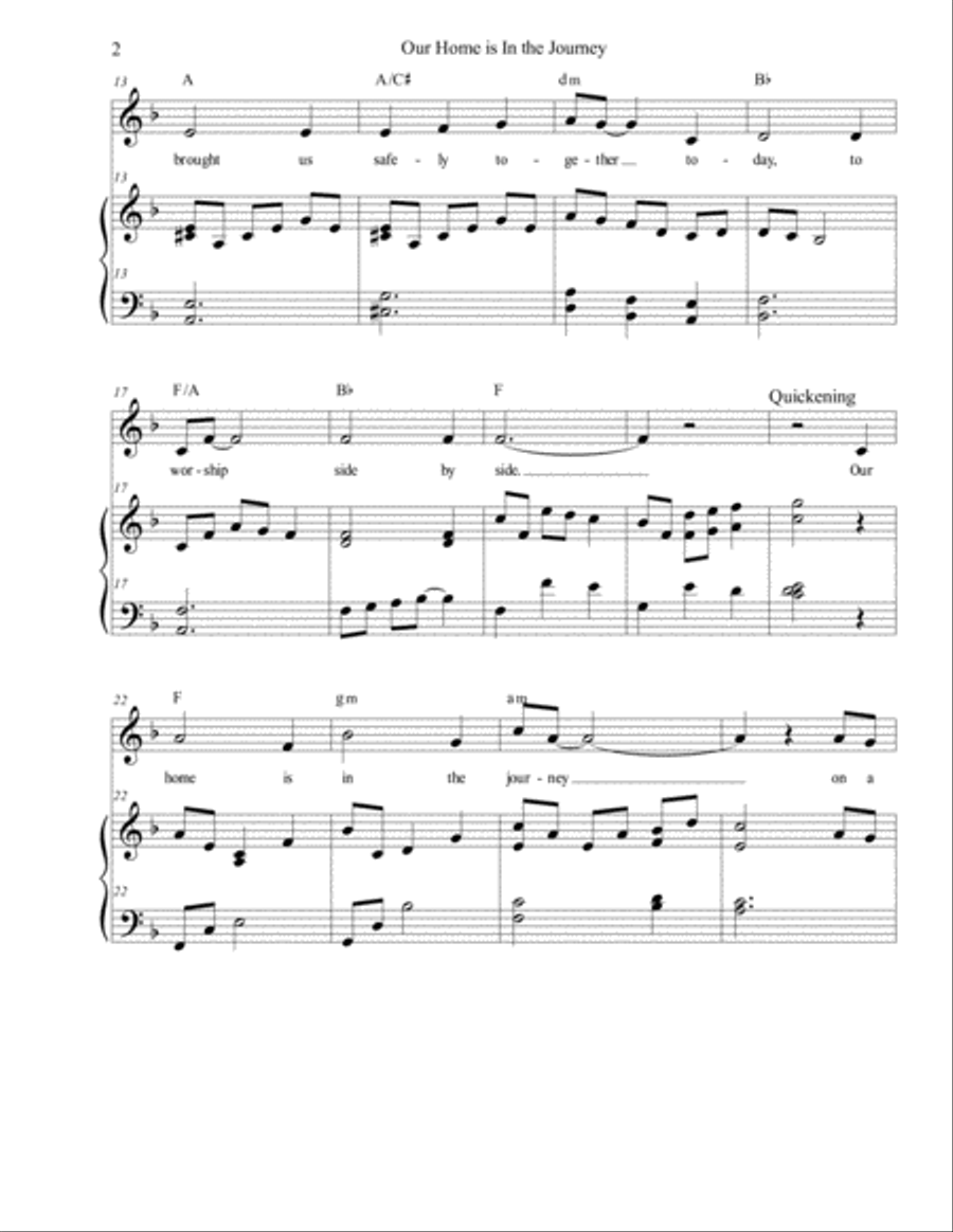 Our Home is in the Journey Voice Solo scores gallery preview page 2
