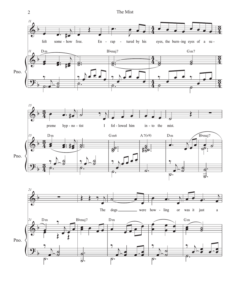 The Mist Unison Choir scores gallery preview page 2