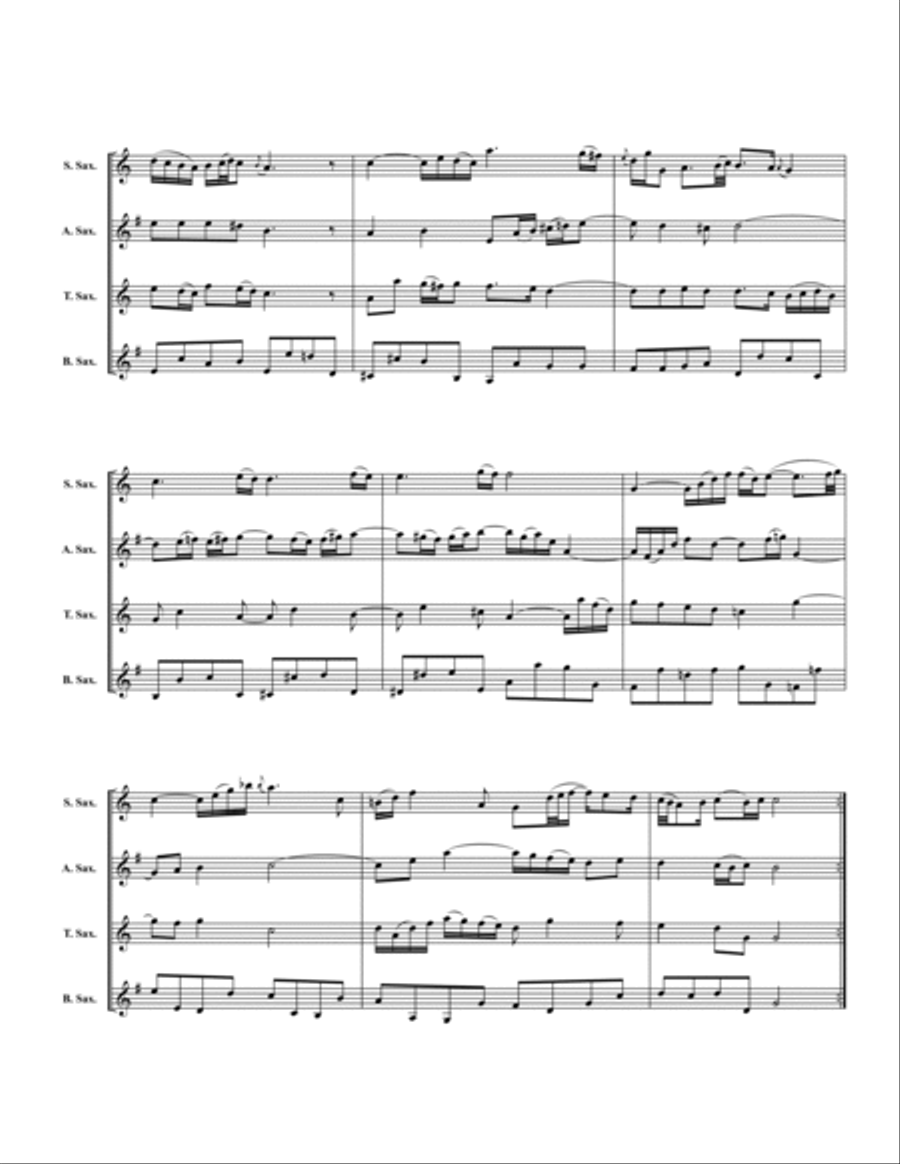 Air on the G String Saxophone scores gallery preview page 2