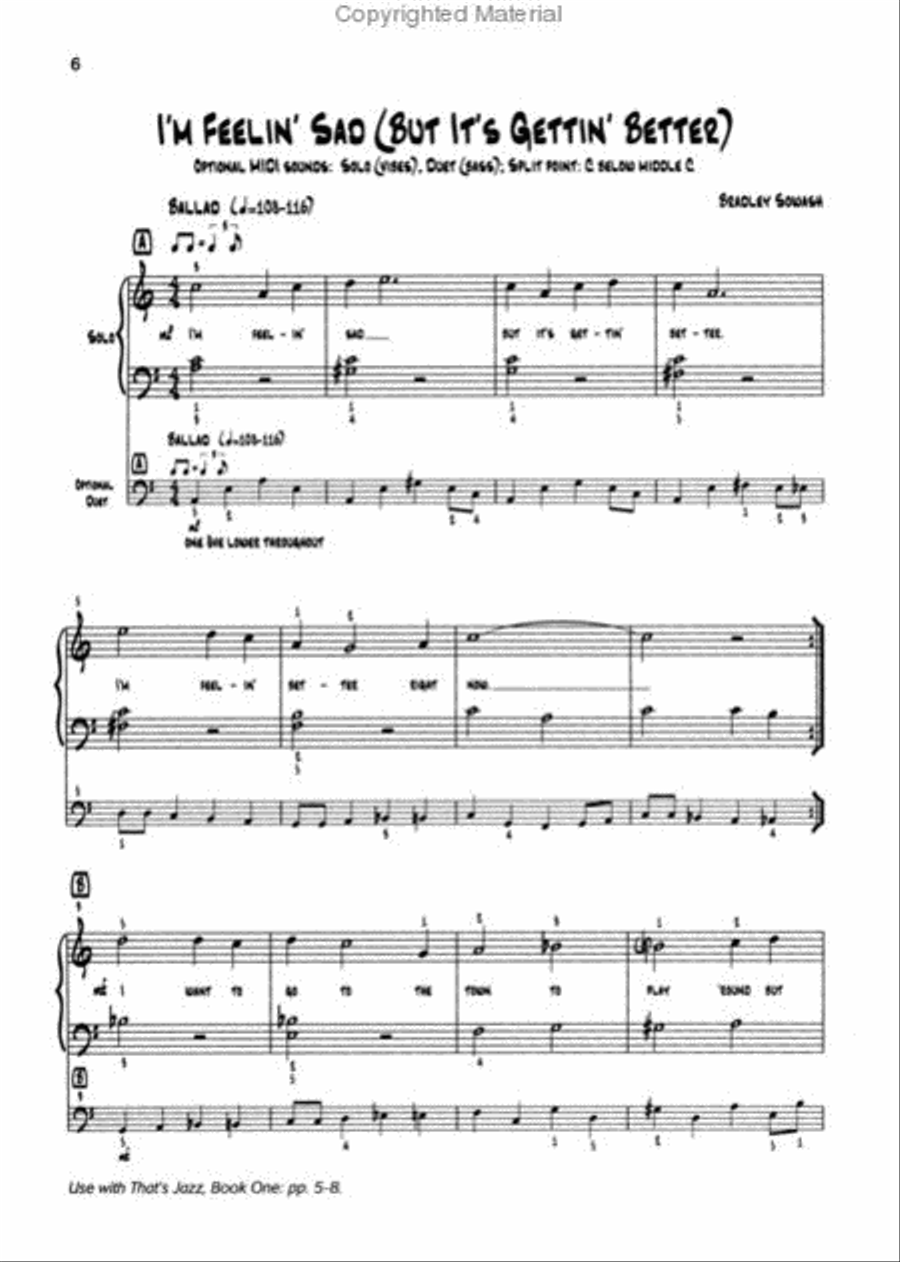 That's Jazz Performance, Book 1: Get Your Groove On Piano Method scores gallery preview page 2