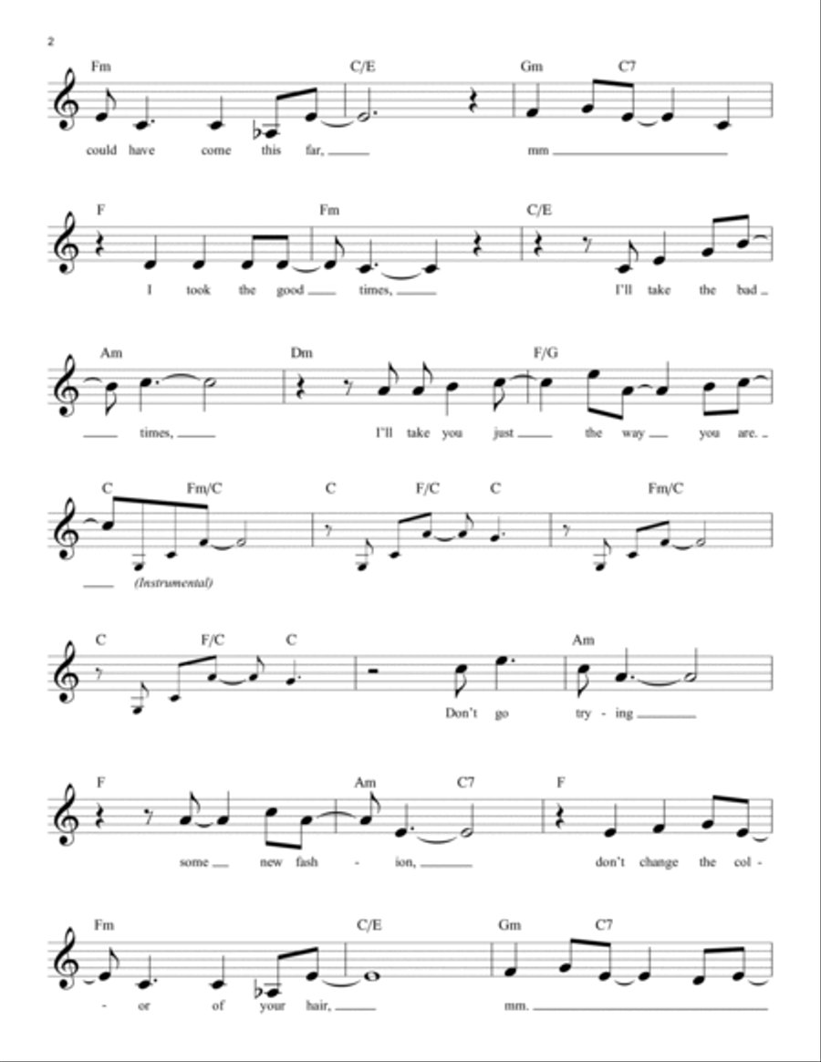 Just The Way You Are Just The Way You Are Piano scores gallery preview page 2