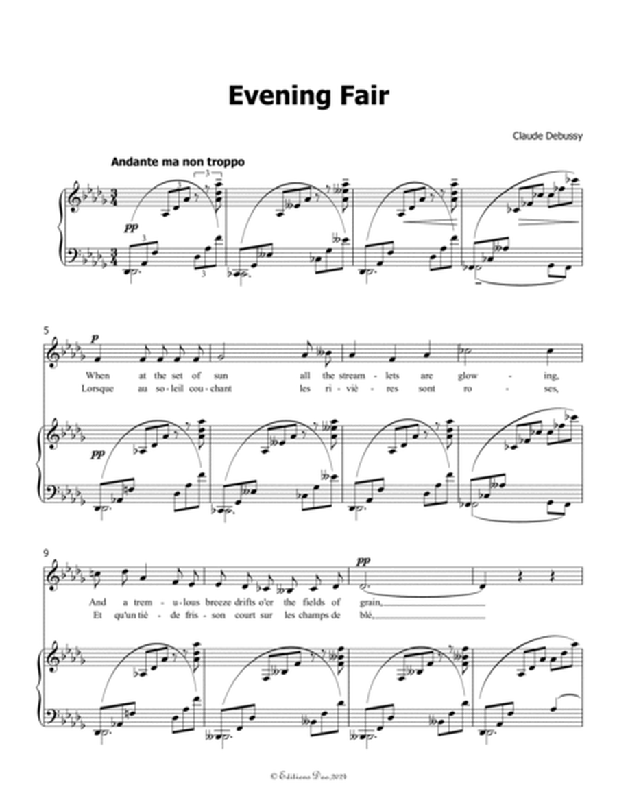 Evening Fair, by Debussy, in D flat Major