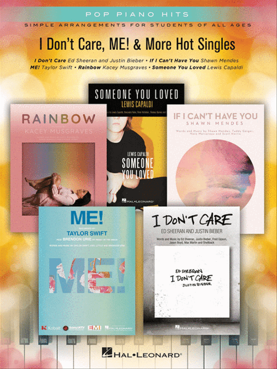 I Don't Care, Me! & More Hot Singles Piano scores gallery preview page 1