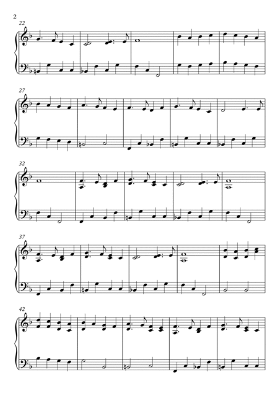All Through The Night Easy Piano scores gallery preview page 2