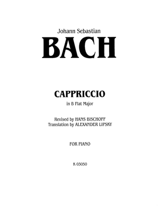 Book cover for Bach: Cappriccio on the Departure of His Dearly Beloved Brother