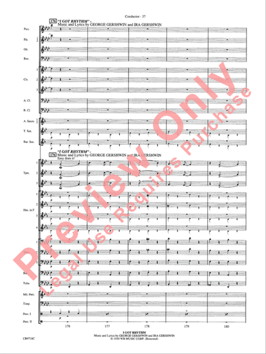 Gershwin! (Medley) Gershwin! (Medley) Concert Band scores gallery preview page 40