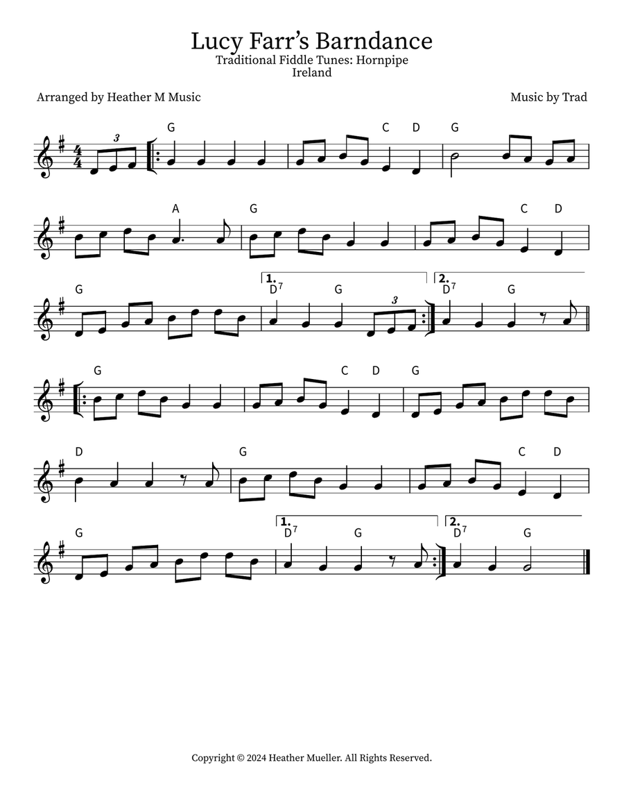 Lucy Farr’s Barndance Violin scores gallery preview page 1