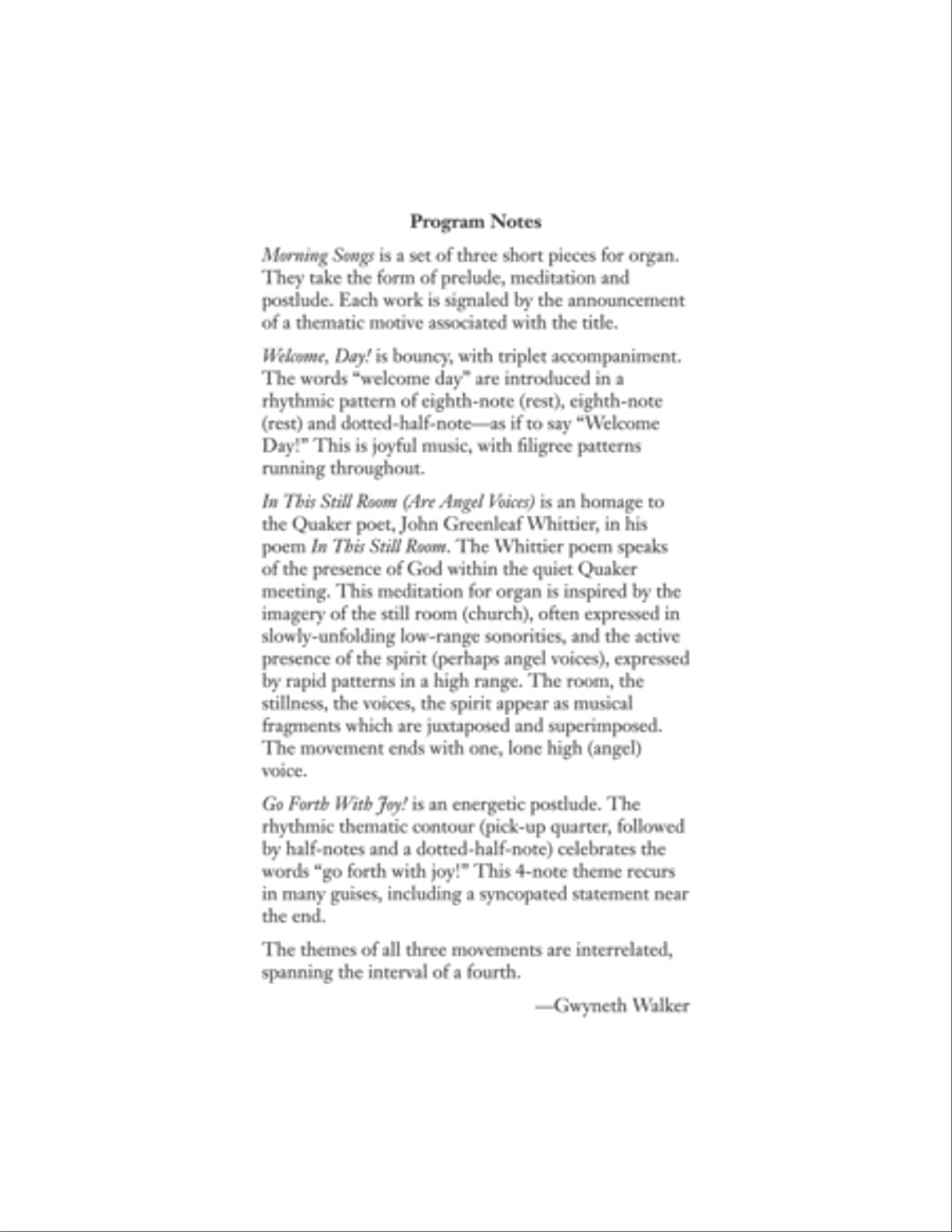 Morning Songs Morning Songs Organ scores gallery preview page 2