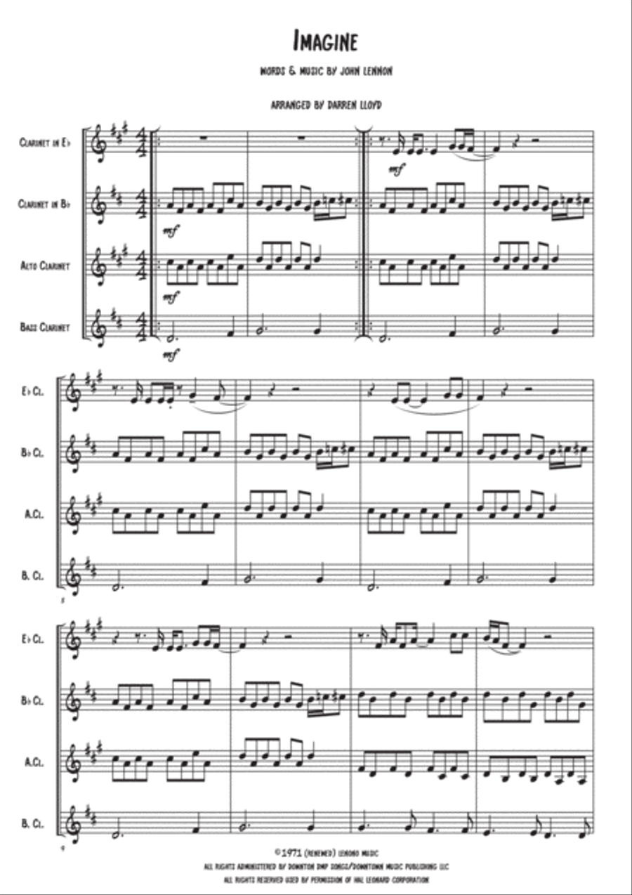 Imagine Woodwind Quartet scores gallery preview page 1