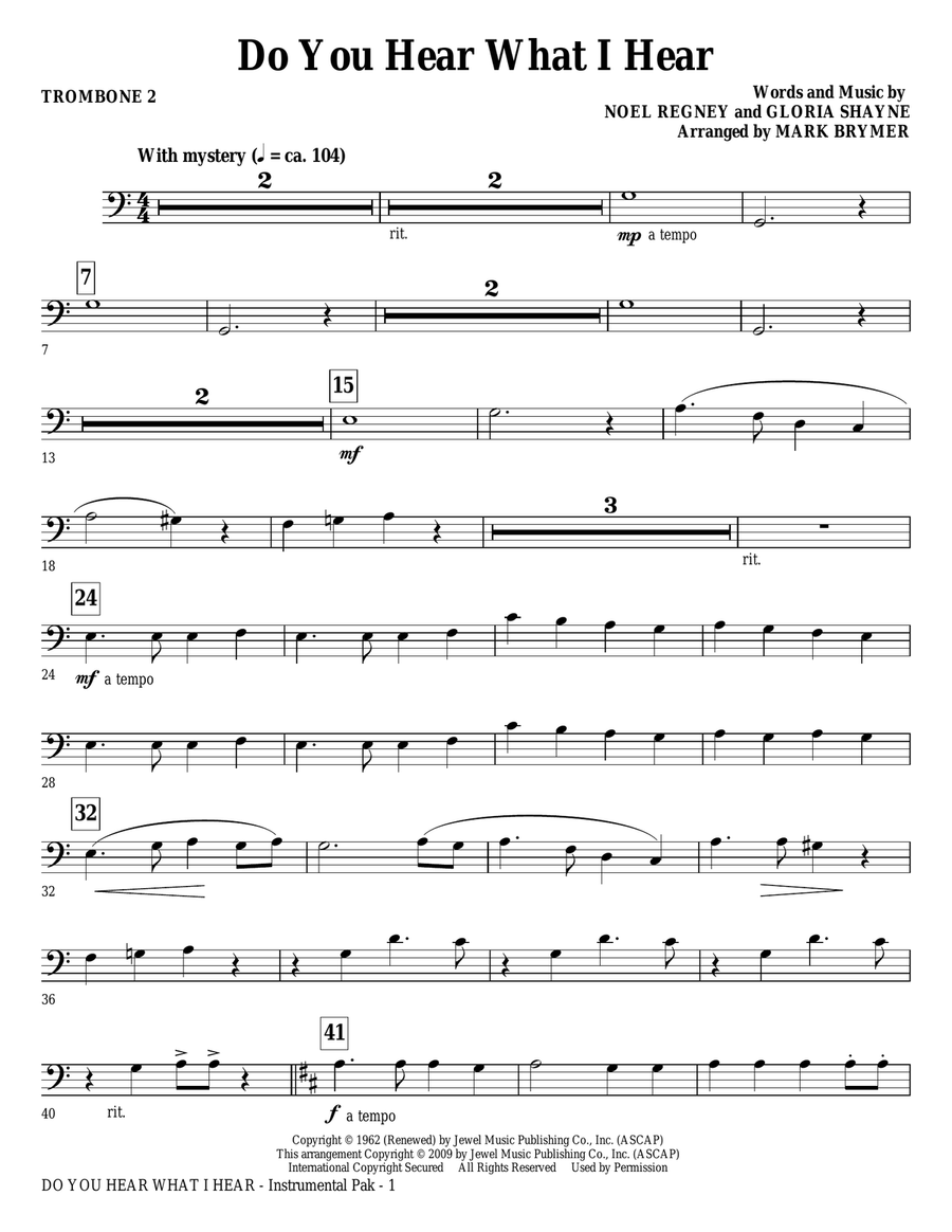 Do You Hear What I Hear? - Trombone 2