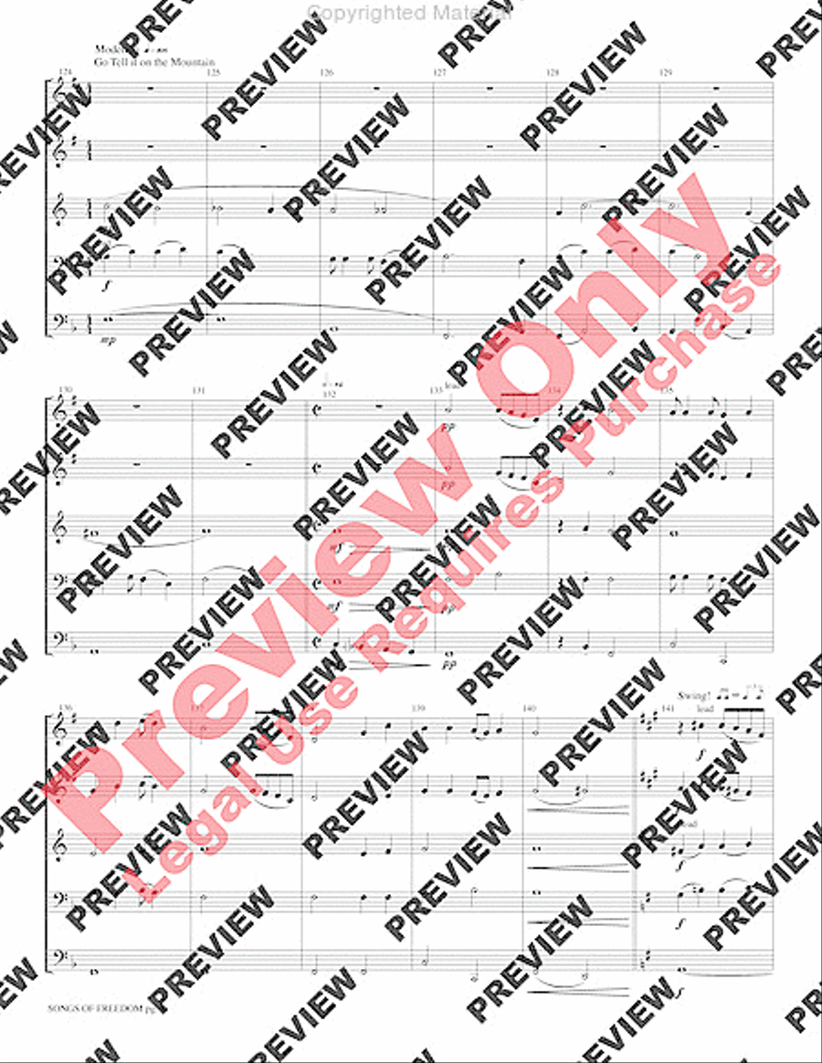 Songs of Freedom Songs of Freedom Brass Quintet scores gallery preview page 10
