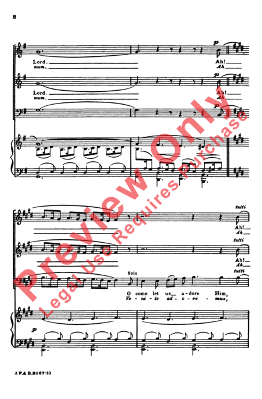 Gesu Bambino (The Infant Jesus) 3-Part scores gallery preview page 9