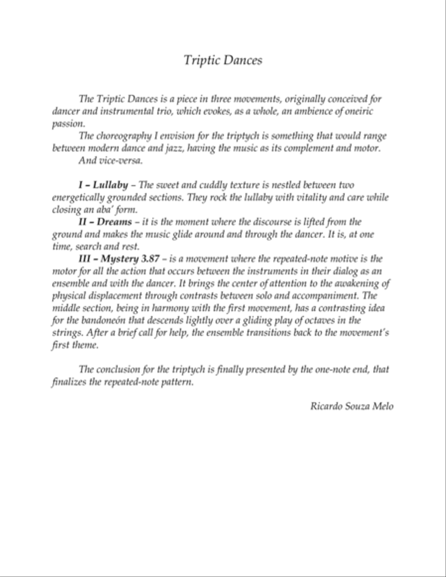Triptic Dances Small Ensemble scores gallery preview page 2